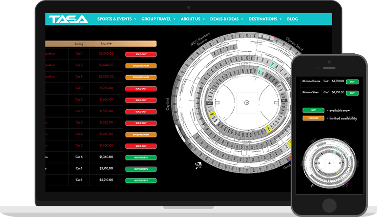 TASA Interactive Stadium Map